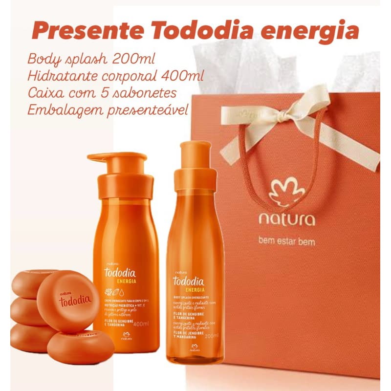Flor de gengibre e Tangerina Natura Tododia Energia - Variações