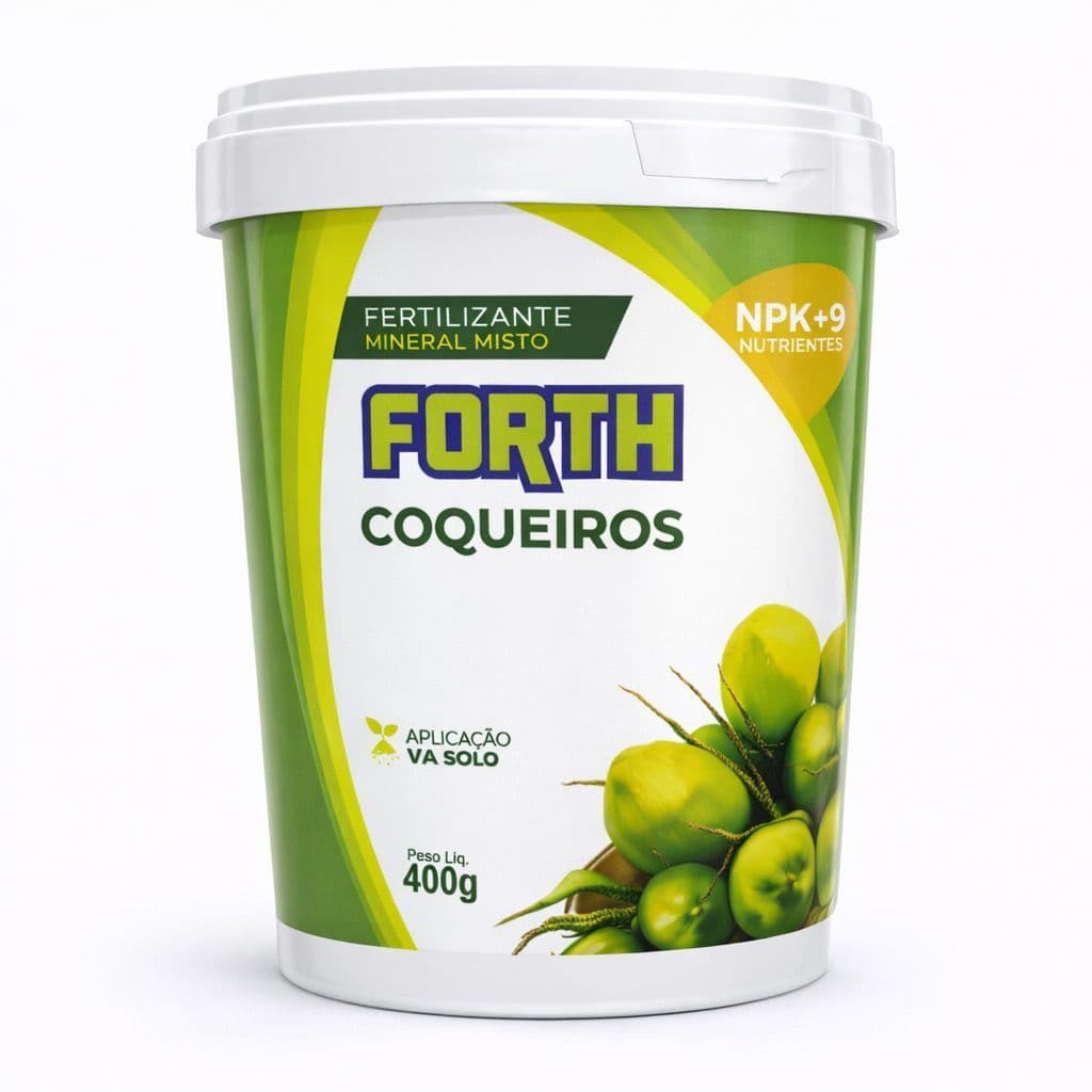 Forth Coqueiros 400g Fertilizante NPK Adubo Para Coqueiro Coco Palmeiras Crescimento Forte SaudáveL