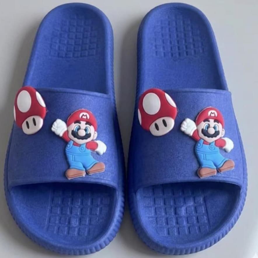 Chinelo Menino Infantil Mario Game Confortável Antiderrapante