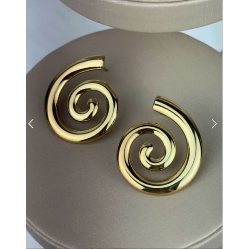 Brinco Espiral Redondo Aço Inoxidável Semijoia