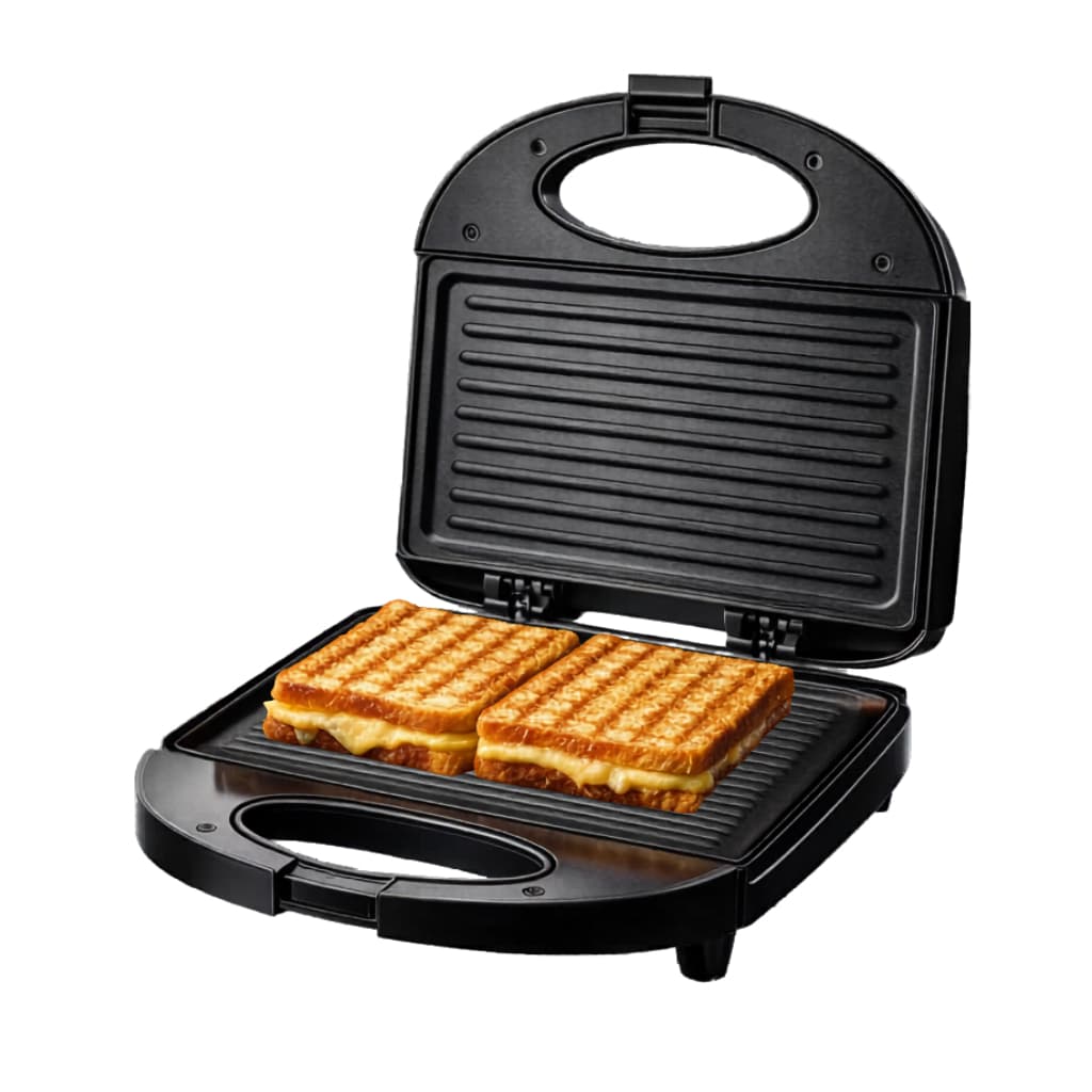 Sanduicheira Chapa Dupla Antiaderente 750W 127V Grill 2 em 1 Grill Elétrico Alça fria Prensa Lanches Misteira