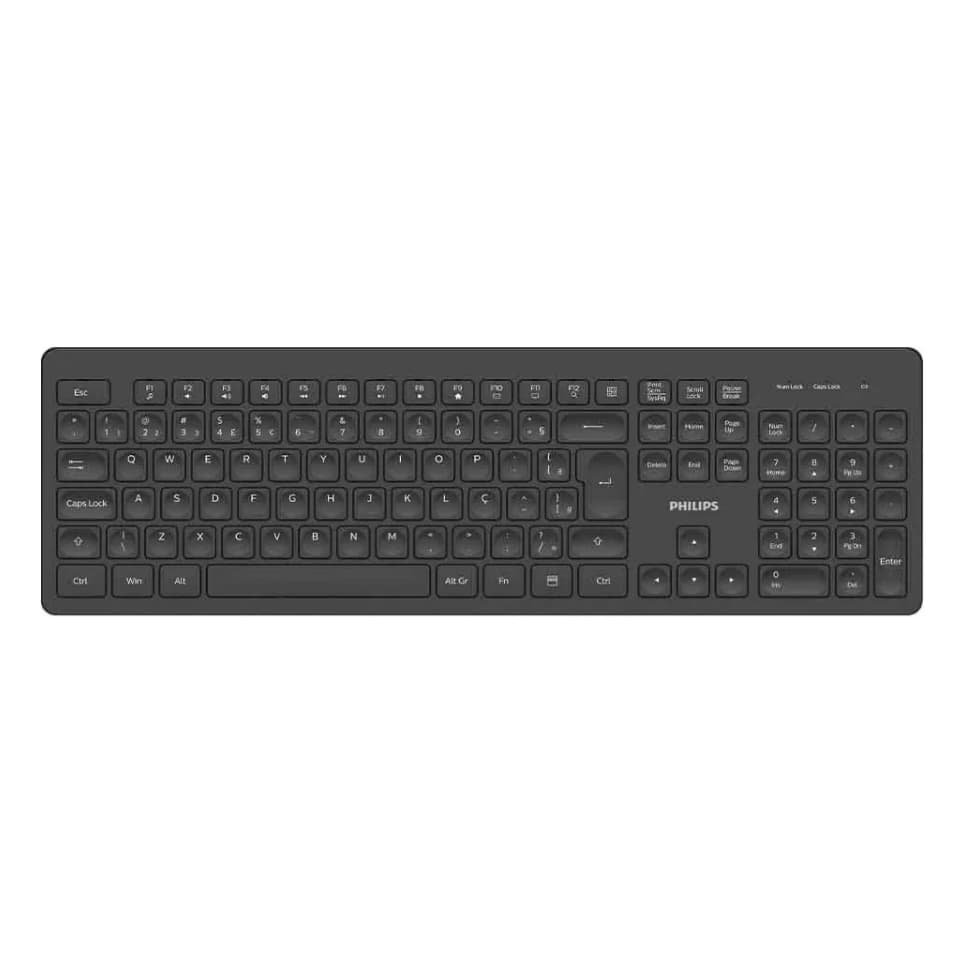 Teclado Sem Fio Philips Spk6308b, Abnt2