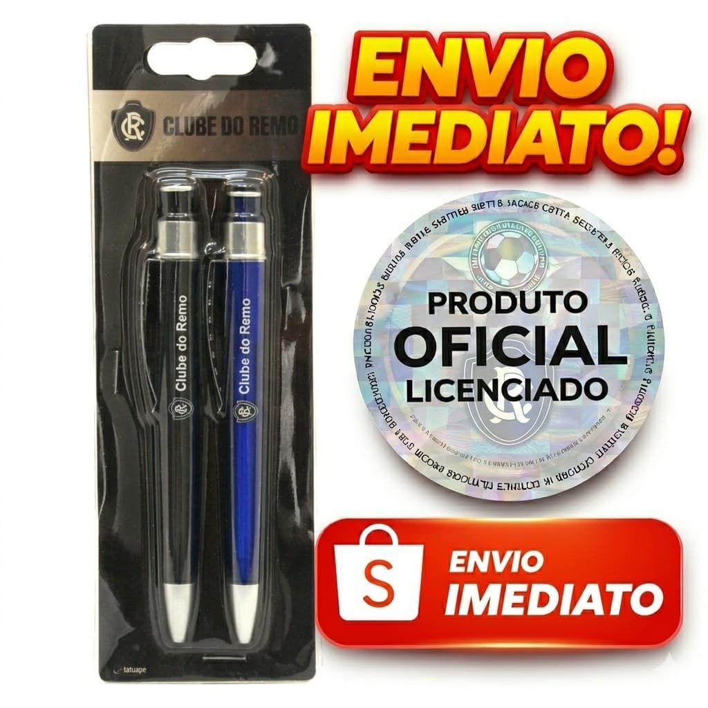 Kit 2 Canetas Esferográficas Remo Oficial Licenciado - Presente Remista - Envio Rápido