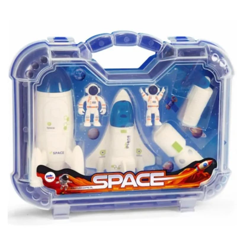 Maleta Espacial Universo Astronauta Kit Completo com Foguete e Nave  Pakitoys