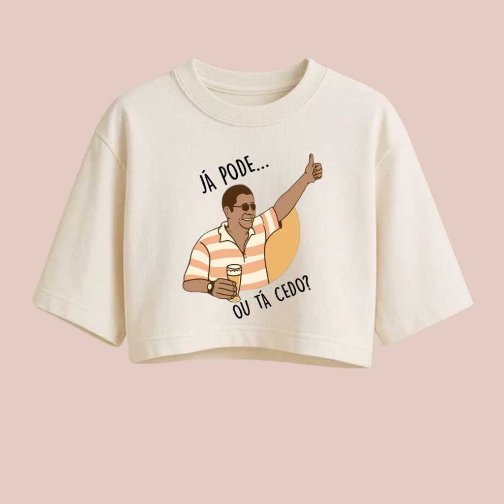 Cropped zeca ágodinho Estampa Pagodeira Camiseta Estilosa Que Combina Com Tudo promoção Envio rapido