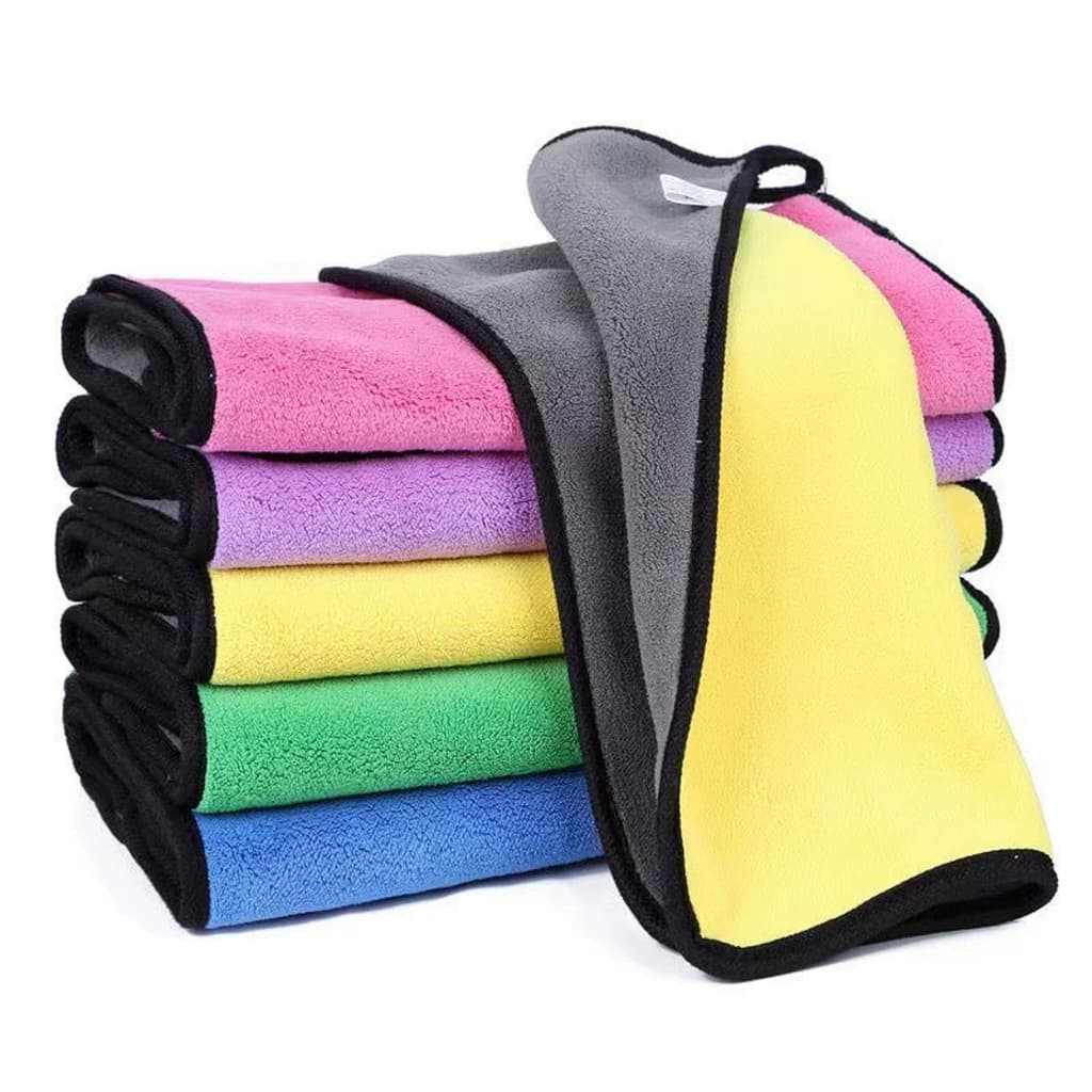 KIT Flanela Microfibra Toalha Pano Multifuncional Dupla CamadaToalha Pano