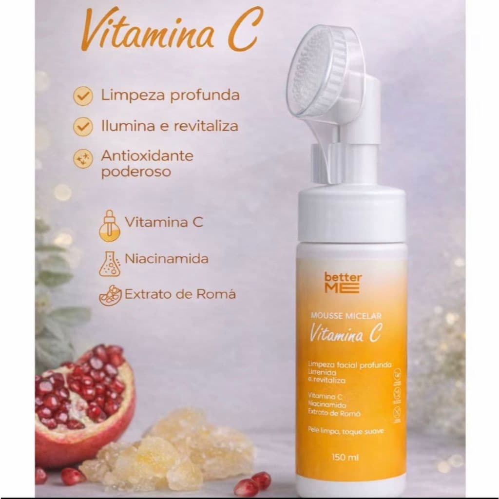 Mousse Micelar de Limpeza Facial Vitamina C 150ml - Better Me