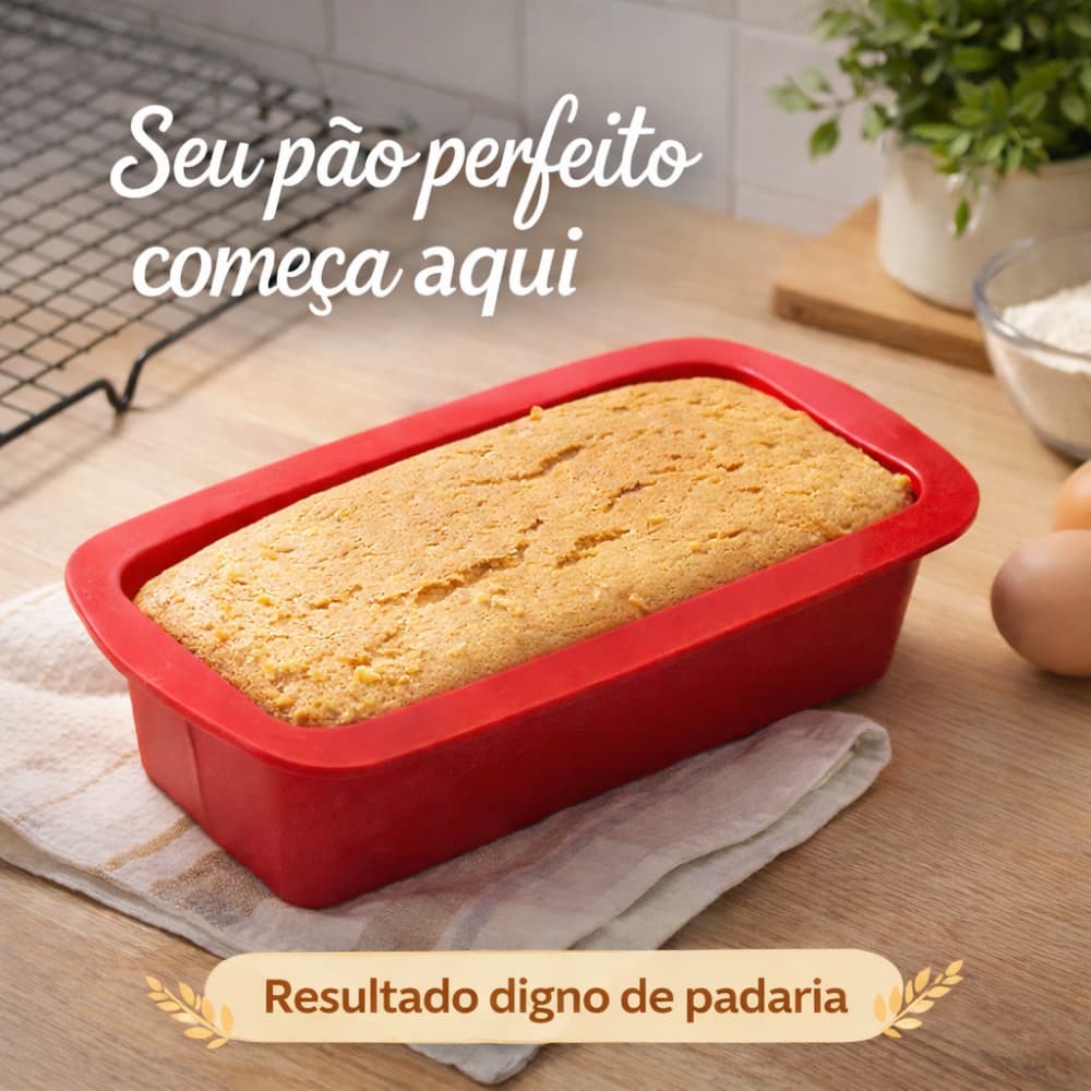 Forma Bolo Pão Torta Inglês Silicone para Doce Assadeira Utensilio cozinha 25CM