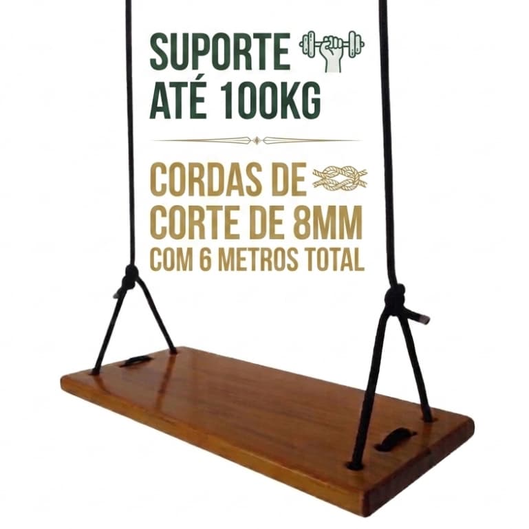 Balanço de Madeira Natural - Uso e Decoração