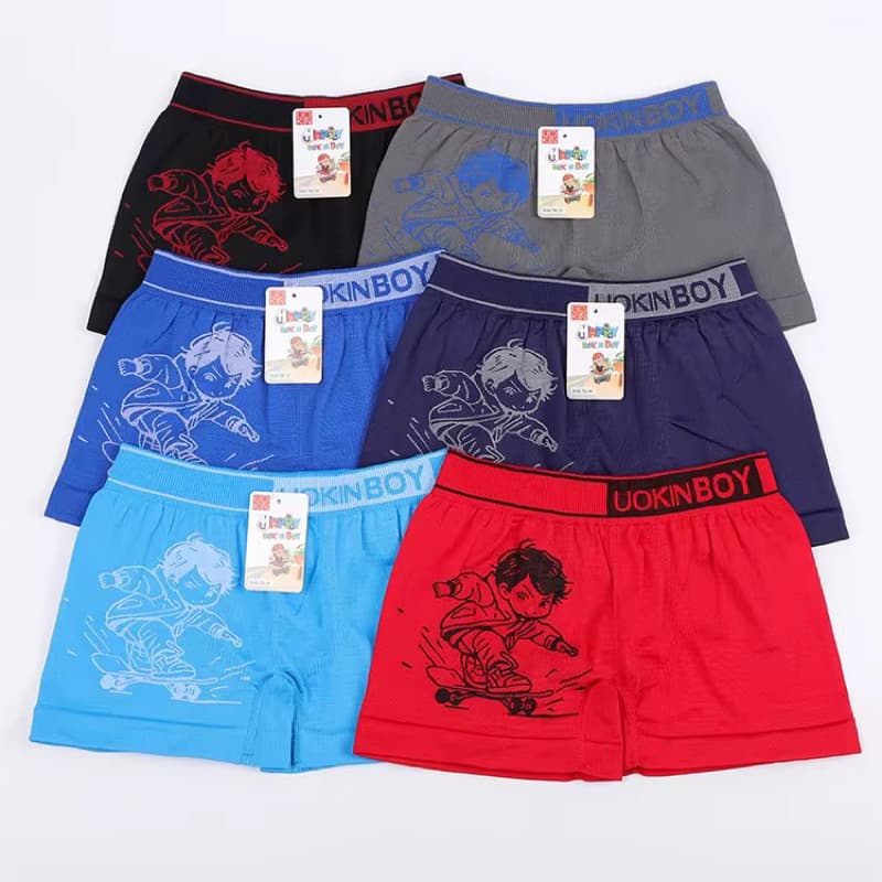 Kit 3, 6 e 9 Cuecas Boxer Infantil Microfibra Conforto Juvenil Cores Sortidas 0 a 16 Anos Estampada Lisa Coloridas