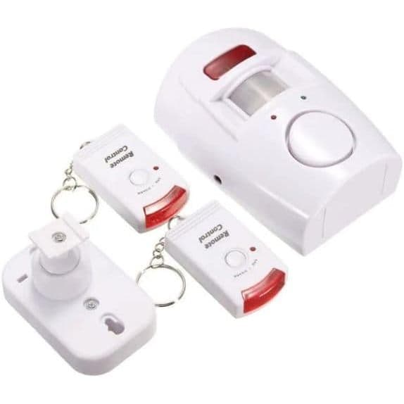 kit Alarme Sem Fio Residencial Sensor Sirene + 2 Controles+1Suporte De Fixacao Empresa