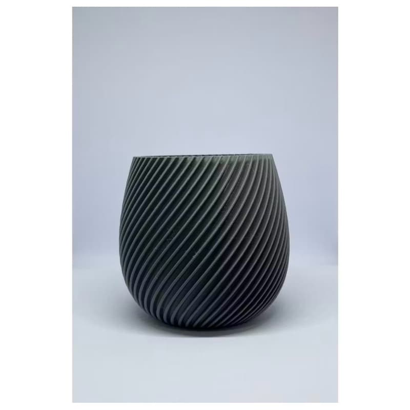 Vaso aspiral decorativo para plantas suculentas 3D.