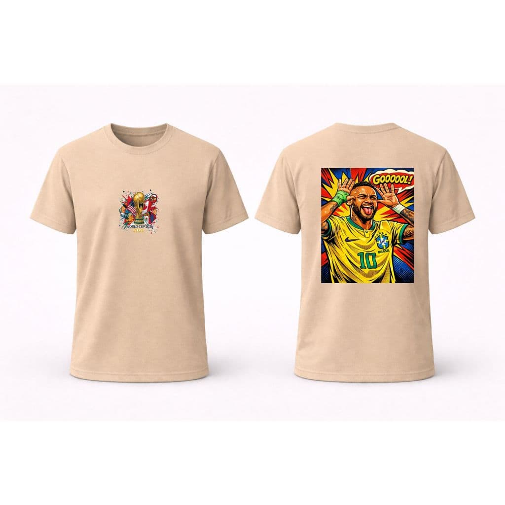 Camiseta Copa do Mundo 2026 Neymar Torcedor Jogador 100% Algodão