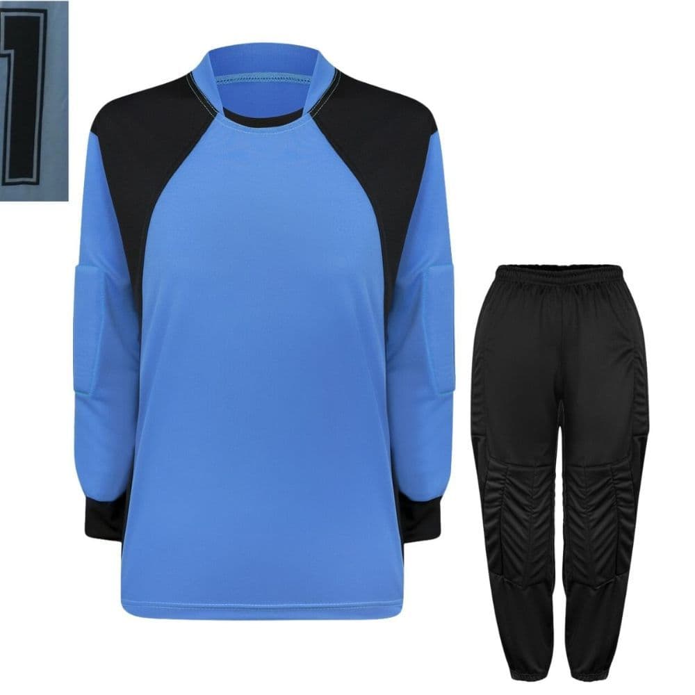 Kit Para Goleiro Infantil Juvenil C amisa E Calça Acolchoada Para Futebol Futsal Handebol