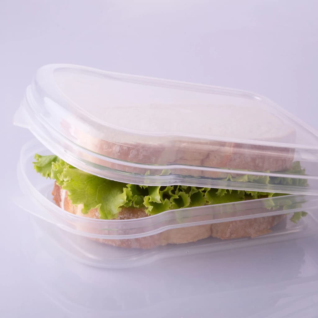 Sanduicheira Porta Lanche Plástico Transparente Plasútil