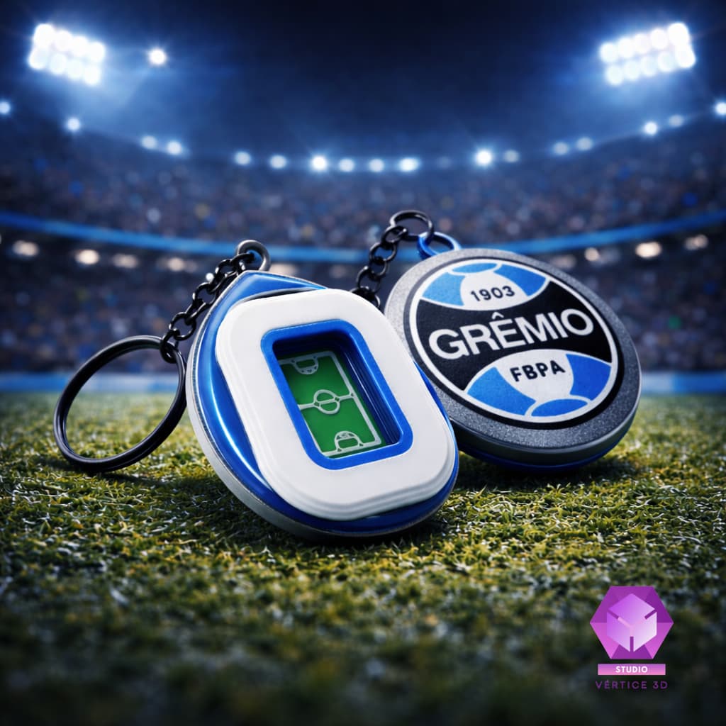 Chaveiro Arena do Grêmio Colecionável Estádio Presente Torcedor Time Futebol