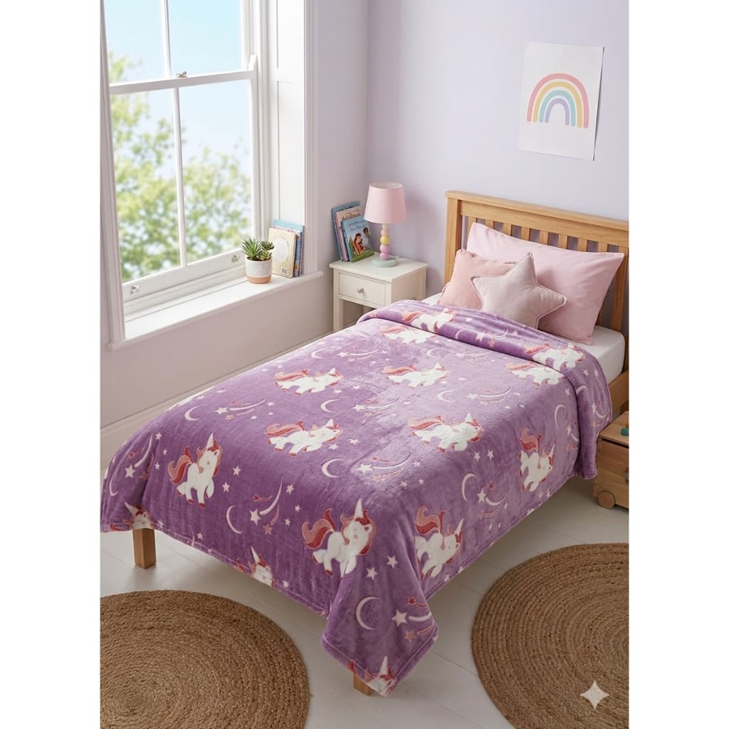 Manta Infantil Que Brilha No Escuro Fluorescente Solteiro Coberta 2,00x1,50 mt