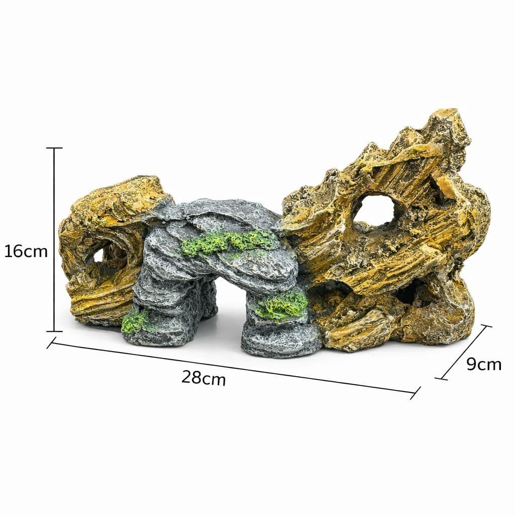 Enfeite Aquário Gruta Raiz Decoração Natural com Esconderijo para Peixes
