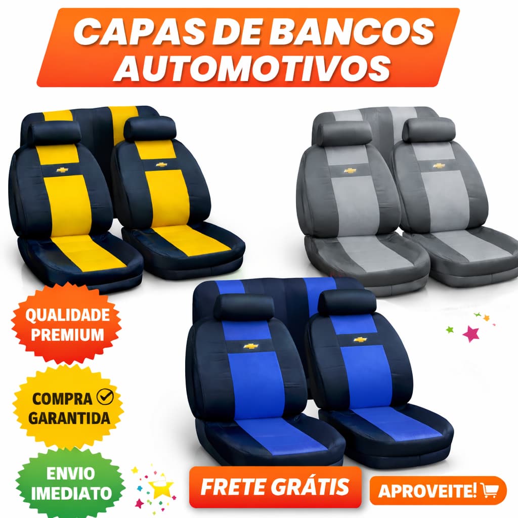 Jogo Capa De Banco Automotivo Chevrolet Nylon Resistente Protetora Universal Completa Onix Celta Corsa Classic