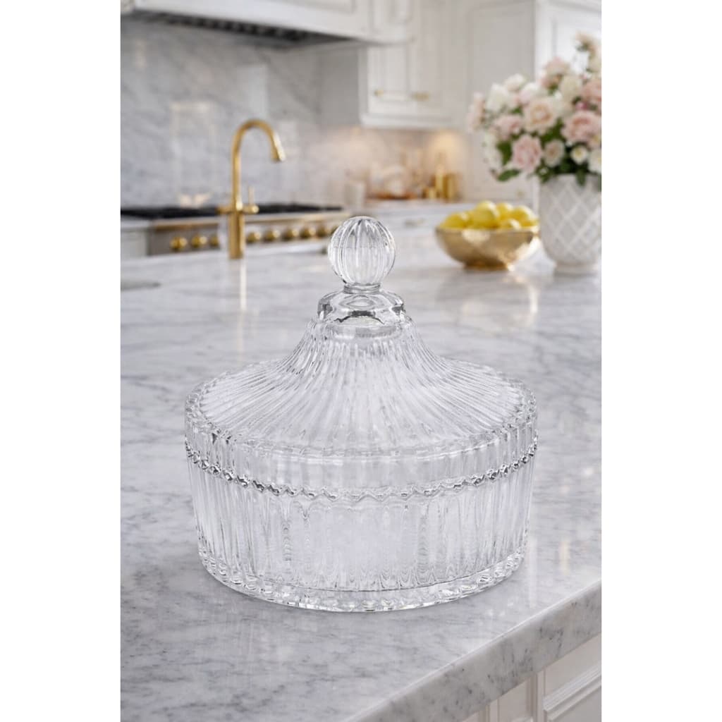 Bomboniere Vidro Transparente Elegante 14cm Porta Doces Conserva Sobremesas