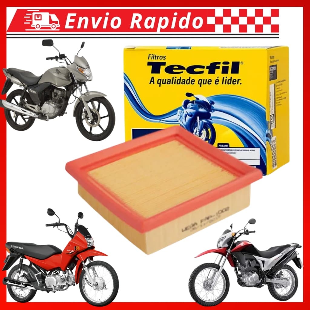 Filtro De Ar Honda Titan 150 MIX Bros 150 Bros 160 Pop 100 Pop 110 Fan 125 2009 2010 2011 2012 2013