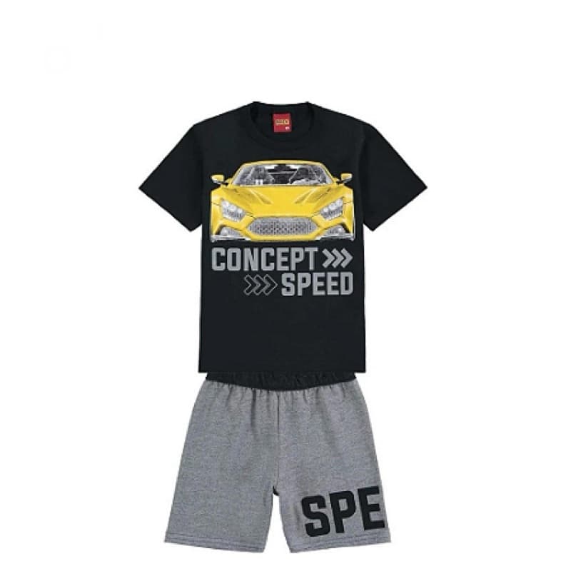 Conjunto Masculino Infantil Kily Carro 2 peças