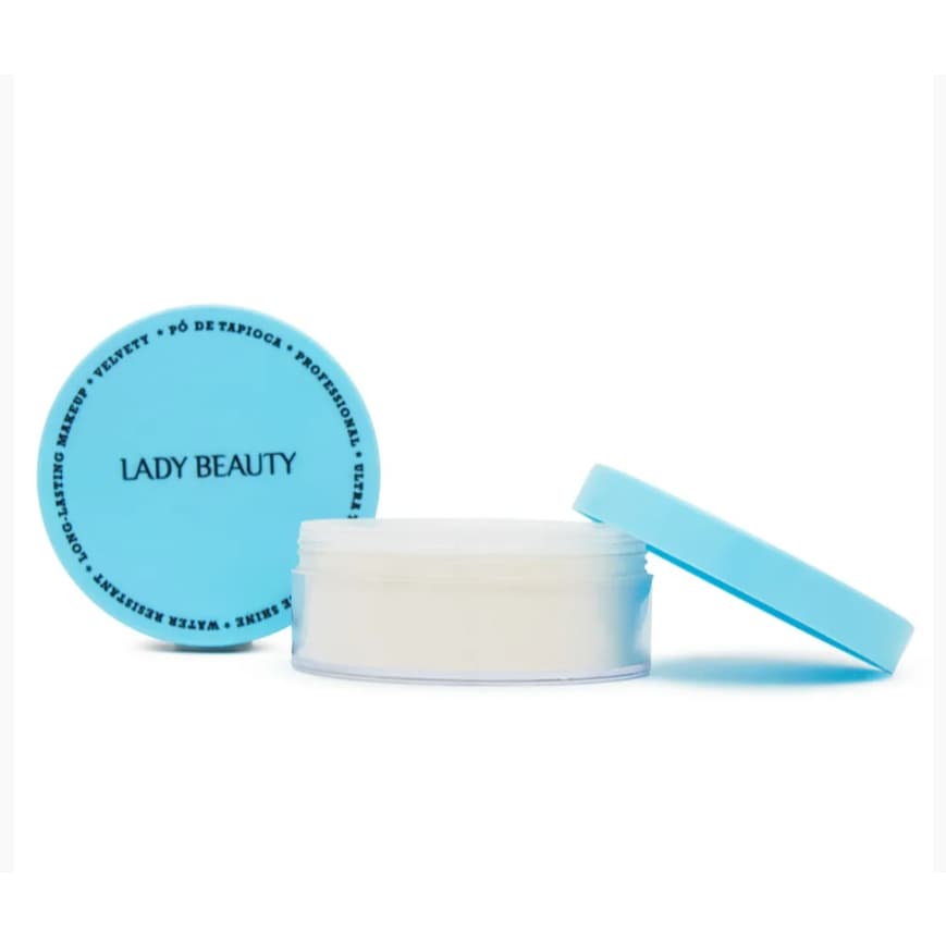 Pó Solto Facial Tapioca Lady Beauty Acabamento Aveludado e Controle de Oleosidade
