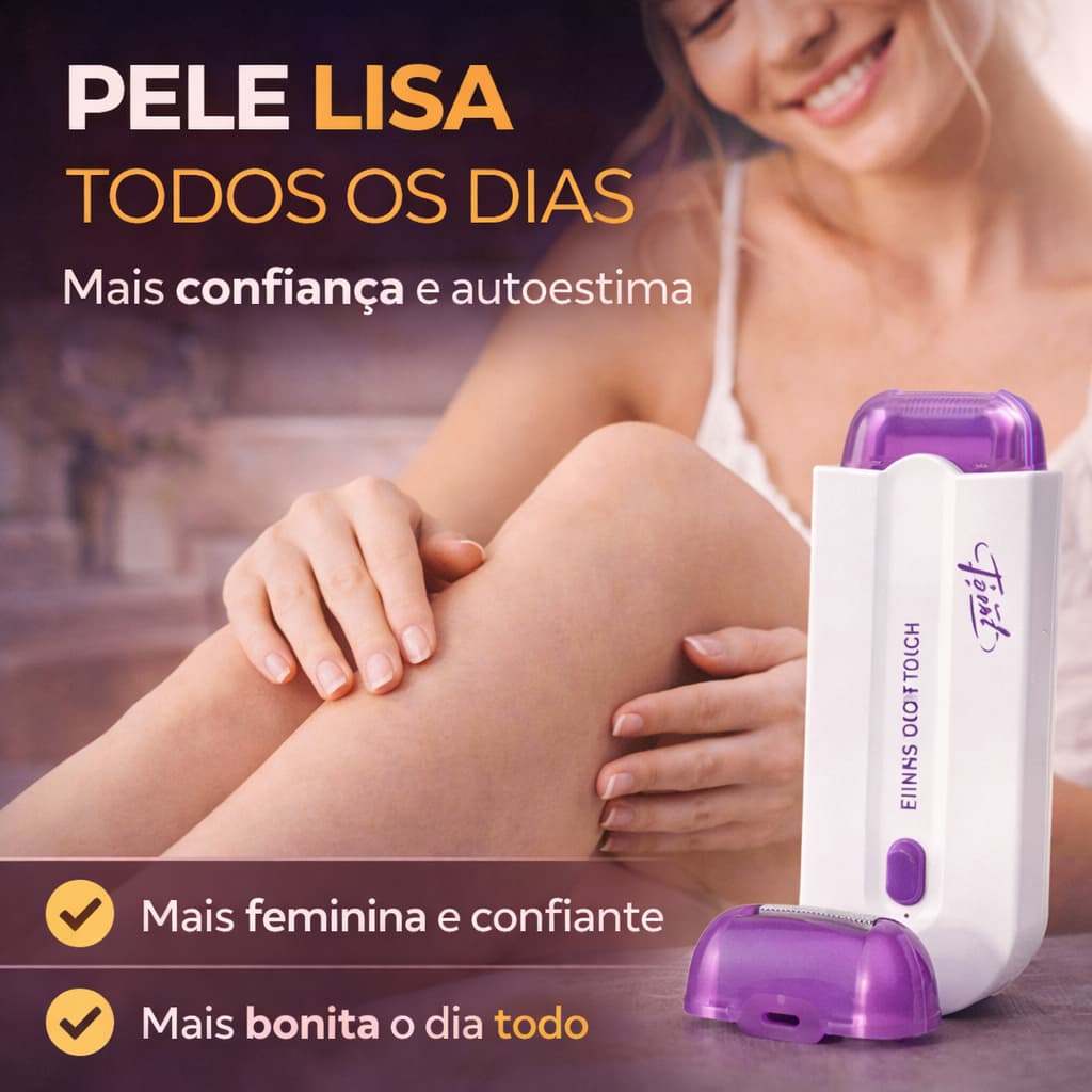 Removedor de Pelos Finishing Touch Depilador Elétrico Feminino Sem Dor Recarregável Portátil