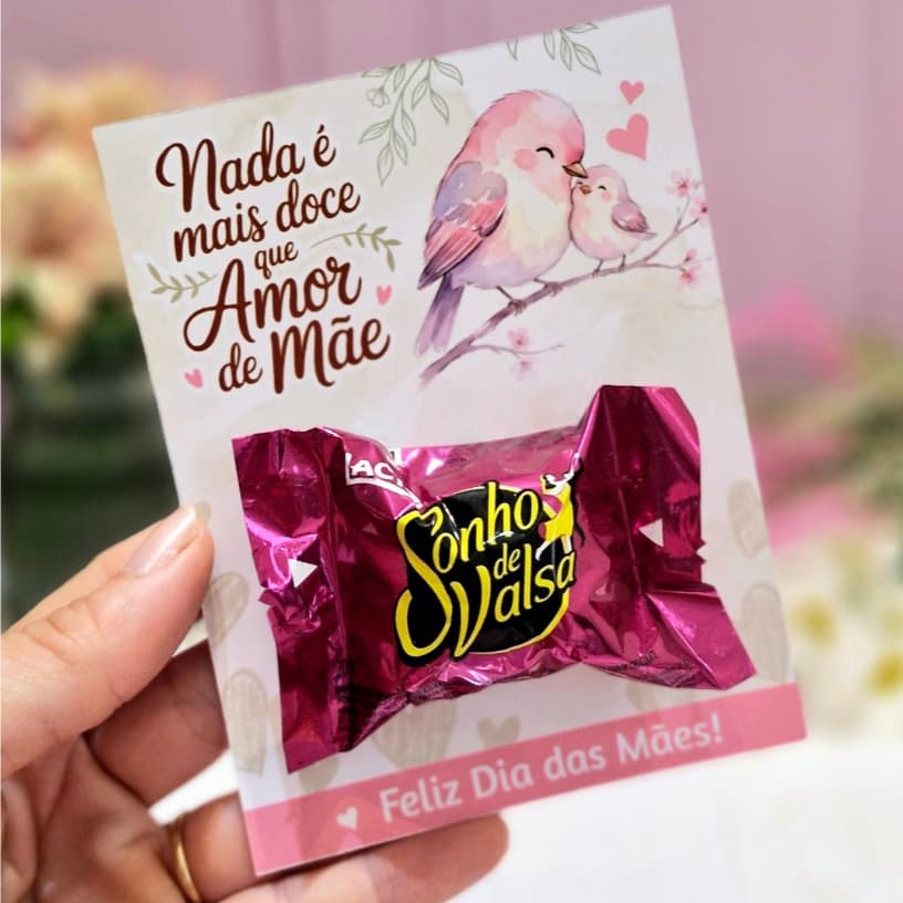 Lembrancinha Dia das Mães Card para Bombom/Chocolate Perfeitas para Encantar!