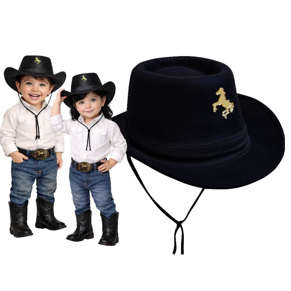 Chapéu Country Infantil Cowboy Festa Junina Rodeio Cavalgada Menino Menina Unissex
