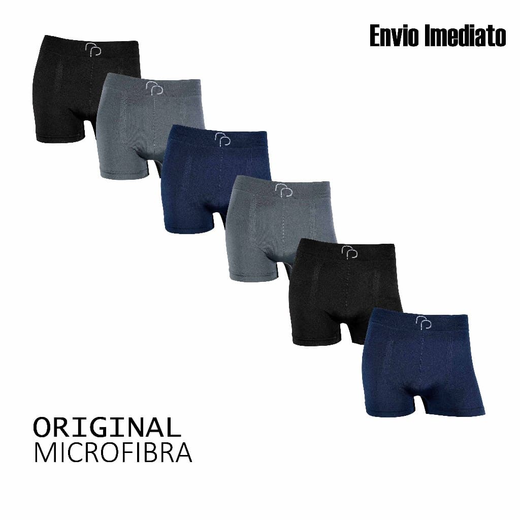 Kit 3 ou 6 cuecas boxer microfibra Original marca Rafa Parize