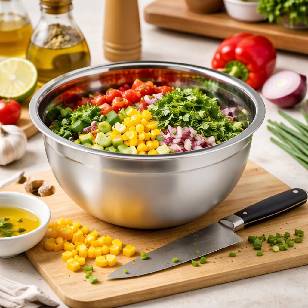 Tigela Inox Grande 24cm Multiuso Reforçada Profissional Cozinha Versatil