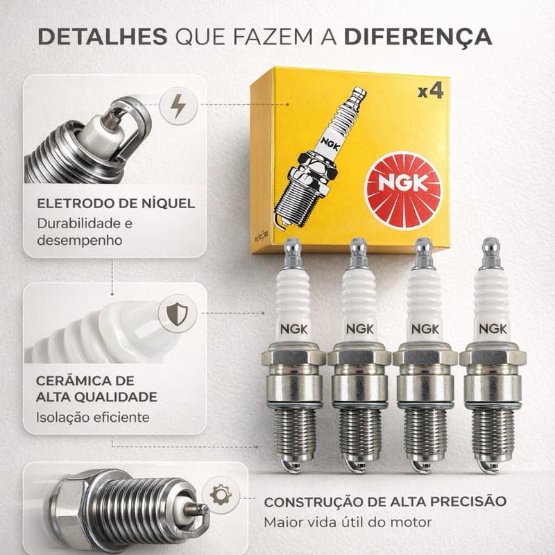 Jogo De Velas De Ignicao NGK BP5ES