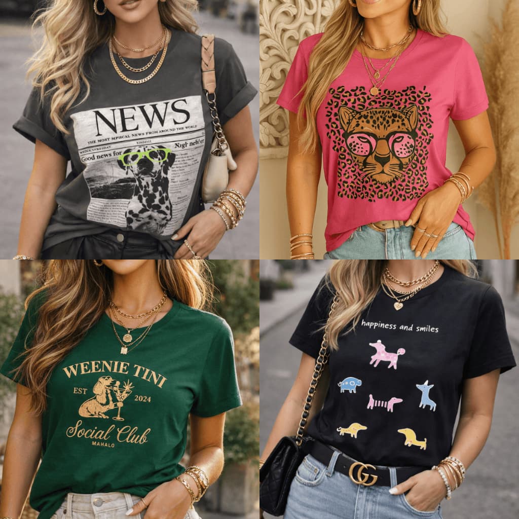 Camiseta T-shirt Feminina 100% Algodão Estampada - Premium - Fio 30.1 Penteado - Tamanhos P ao G1