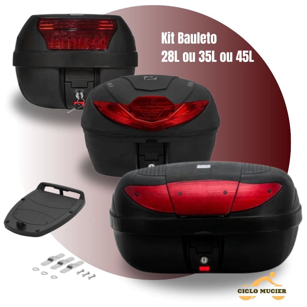 Bauleto Moto 28L 35L 45L Pro Tork Smart Box Original Bau Universal Titan Fan Bros Biz CG Start
