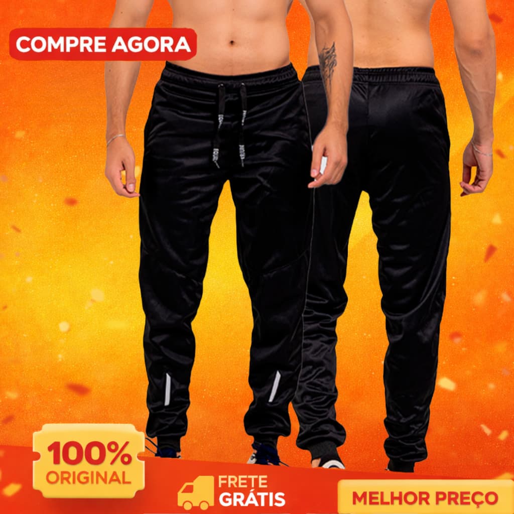 Calça Chimpa Peluciada Masculina jogger Básica Inverno Plus size TAM. P ao GG