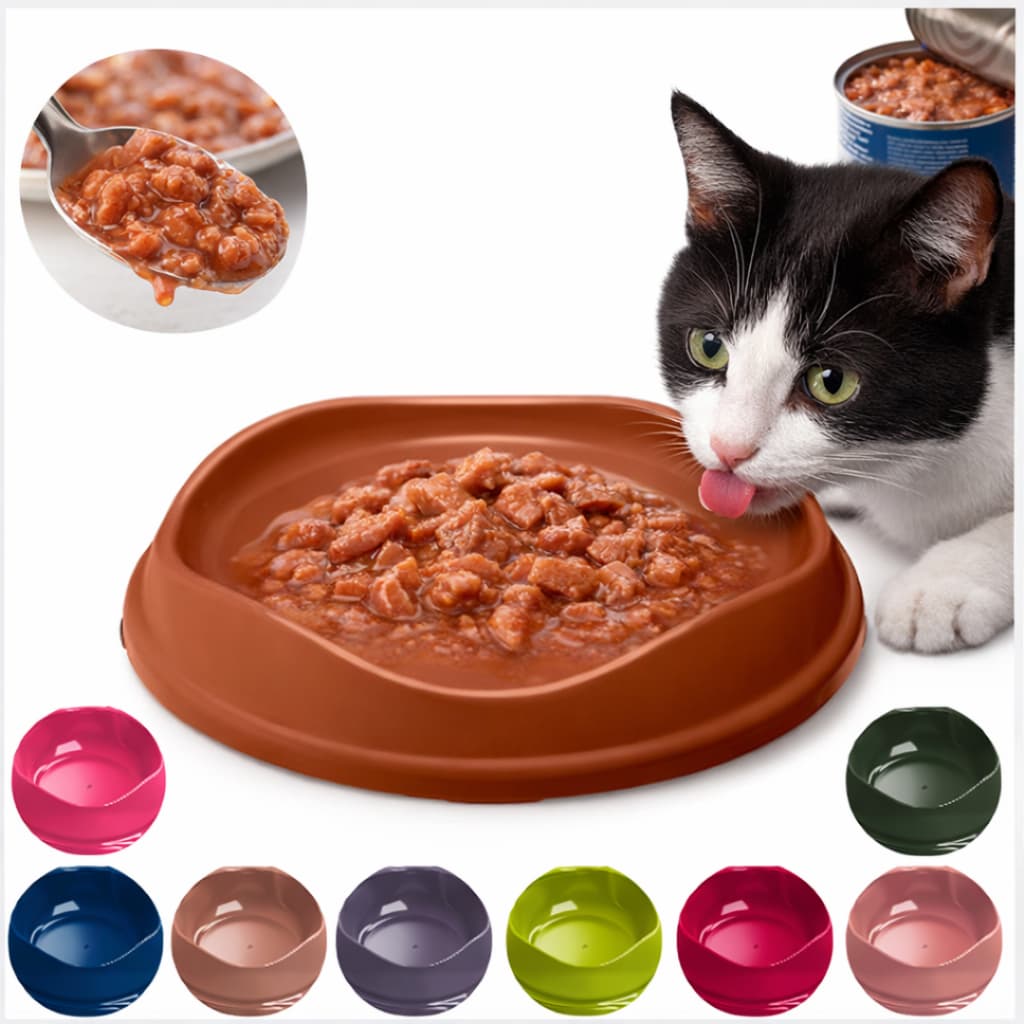 Comedouro Gato Raso Para Petiscos 300ml Não Encosta o Bigode