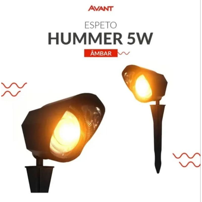 ESPETO P/JARDIM LED HUMMER 5W AVANT (3000K) Amarelo