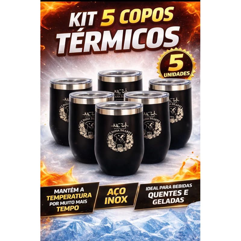 kit 5 copos  personalizado 350ml aço Inox brindes casamentos padrinhos empresas