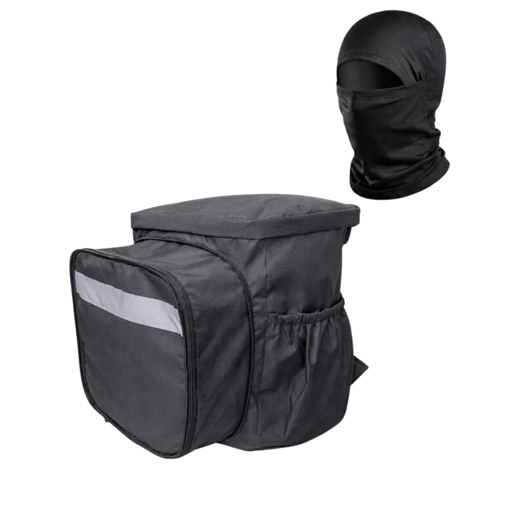 Bag Expansiva Mochila Térmica Motoboy 80L + balaclava Articulada