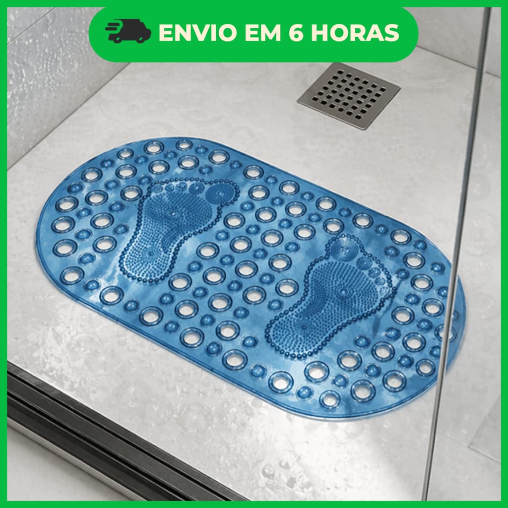 Tapete P/Box de Banheiro Pezinho - Antiderrapante 67X36