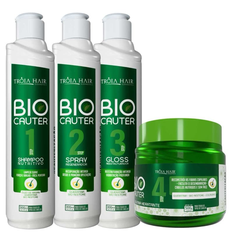 Kit Cauterização 4 Passos - Troia Hair