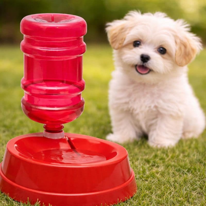 Bebedouro Automático água garrafa 1litro Pets Cães e Gatos ideal Casa ou Apartamento base segura