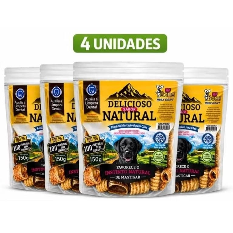 Traquéia Bovina Alimento Natural Para Cães Morder Pró Bone 600g