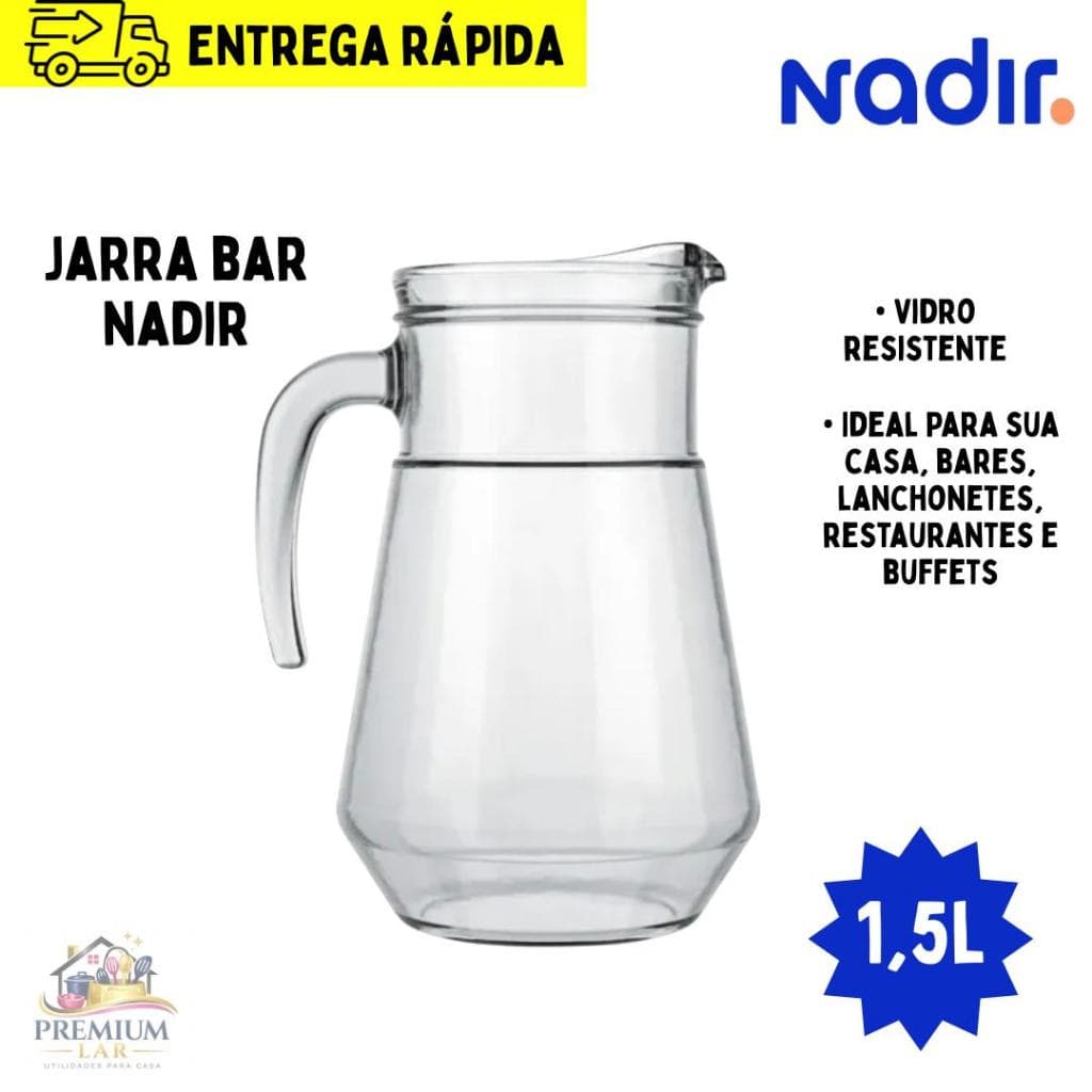 Jarra De Vidro Jarra Bar Suco Agua Refri Nadir 1,5 L
