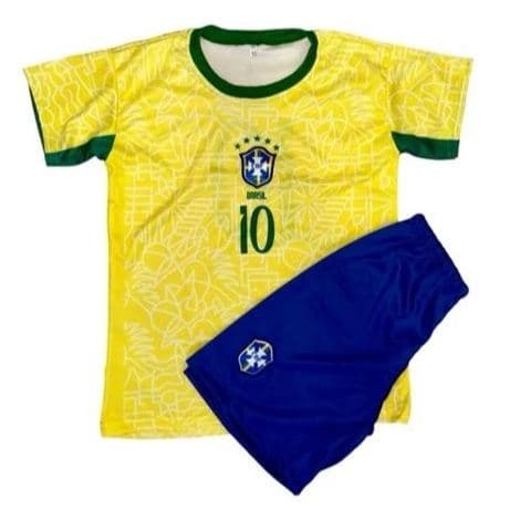 conjunto infantil juvenil do Brasil amarelo do 02 ao 14 Copa 2026