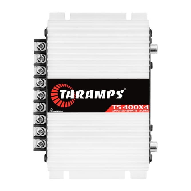 Módulo Amplificador Taramps TS 400x4 Canais 400W RMS 2 Ohms Original Entrada Fio e RCA + Chicote