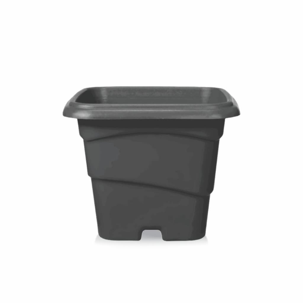 Kit 3 Vaso Plástico Quadrado Extra Grande 50 Litros Cor Preta