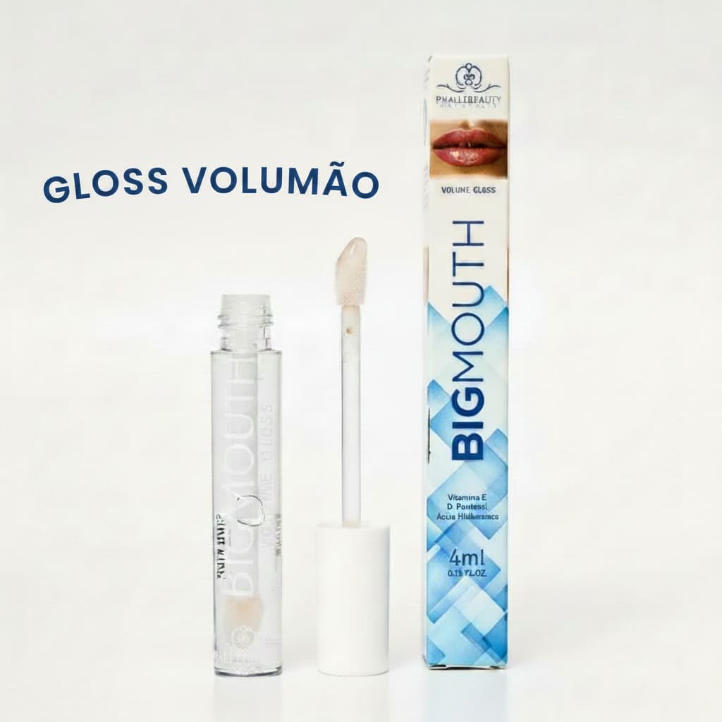 Gloss Efeito Bocão Transparente Phállebeauty Preenchimento e Volume Imediato