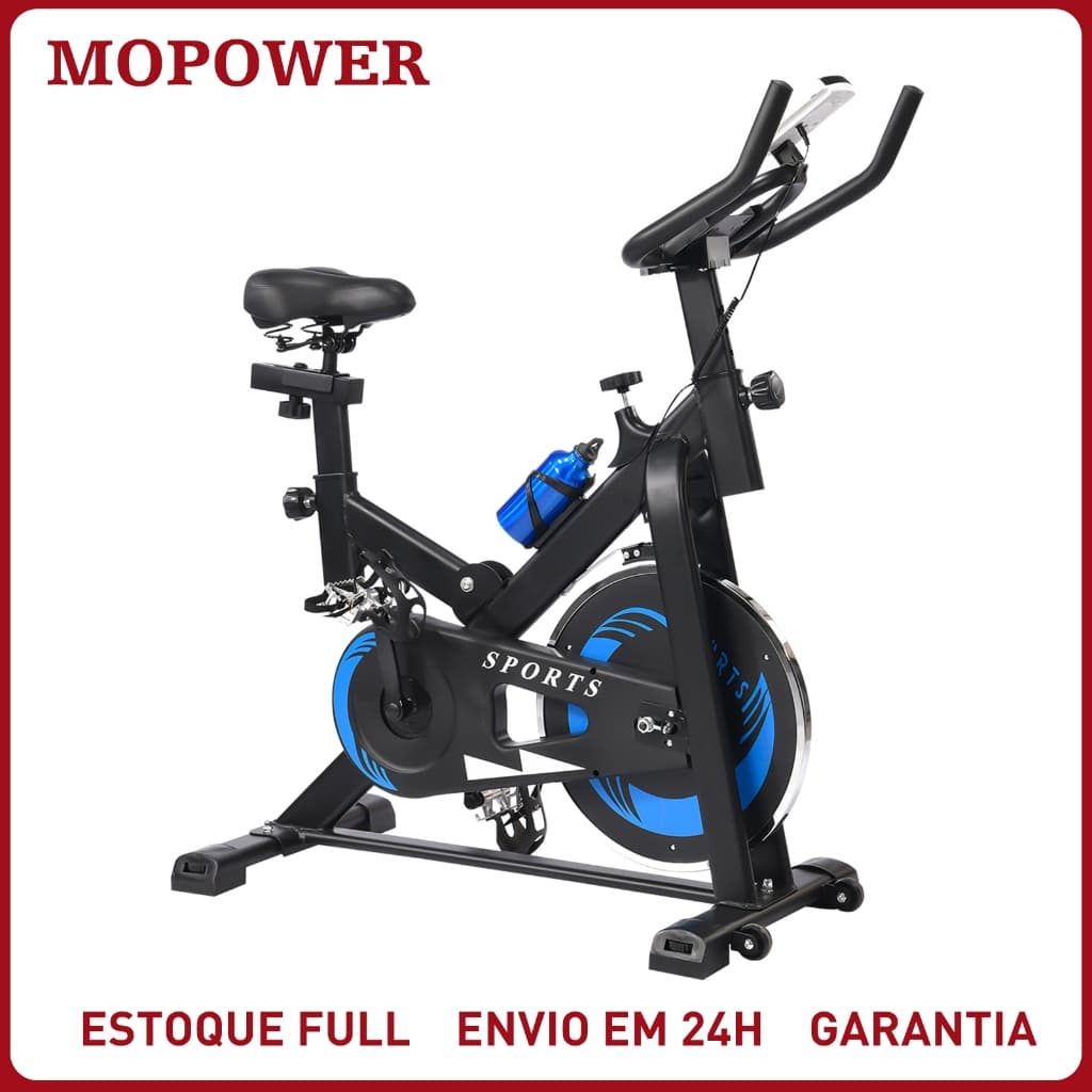 Bicicleta Ergométrica Bike Spinning Com Amortecedor Molas Suporta 120kg Ajustável + Monitor